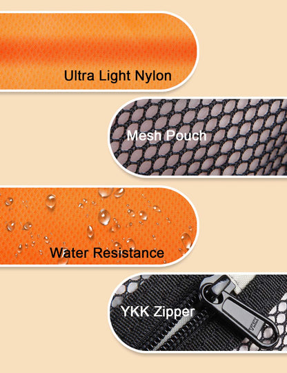 GOX Travel Toiletry Bag Dopp Kit Case for Men Multifunction Packing Organizer Pouch(Orange/Grey)