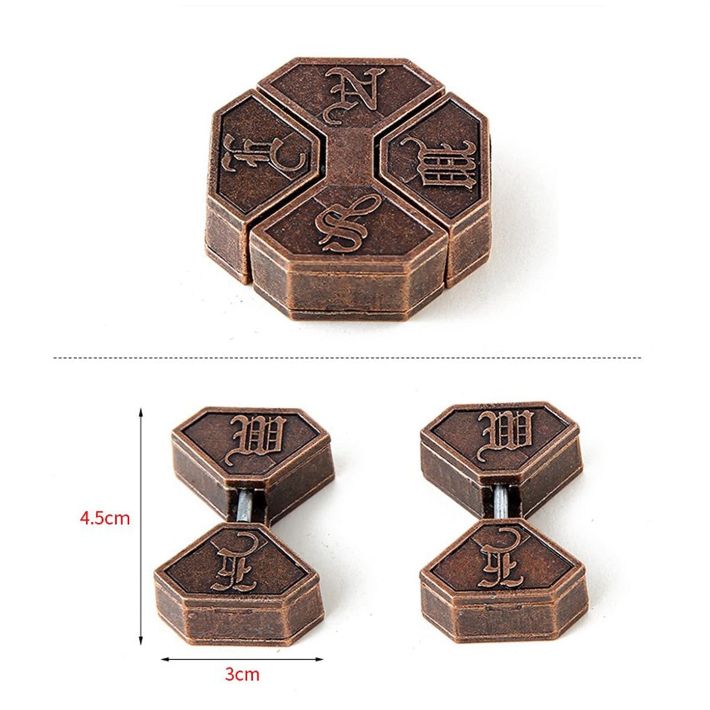 Holzsammlung 9pcs Brain Teaser Metal Puzzles, Mind Puzzles IQ Challenge Puzzle Games, IQ Test Toy Puzzle Gift Set for Adults Teens Men Women, Birthday Present Cracker Christmas Stocking Filler