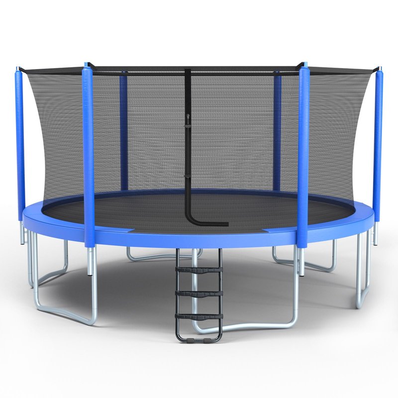 Skybound AiryBounce 16ft Trampoline Recreational Trampolines with Enclosure Outdoor Trampoline for Kids and Adults with Safety Net and Spring Padding