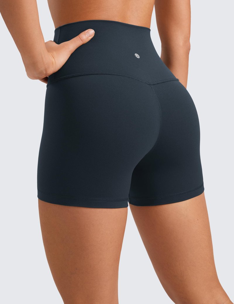 CRZ YOGA Butterluxe Biker Shorts 4'' - High Waisted Booty Workout Volleyball Yoga Womens Spandex True Navy X-Small