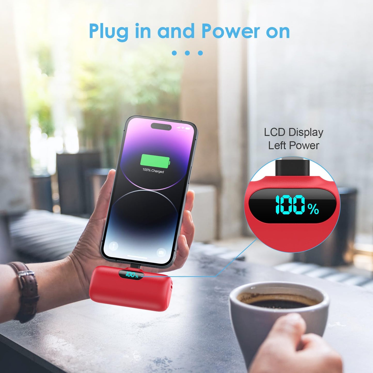 Small Portable Charger for iPhone,Upgraded 5000mAh PD Fast Charging Power Bank,Mini Battery Pack Backup Charger Compatible with iPhone 14/14 Pro Max/13/13 Pro/12 Pro/11/XS/XR/X/8/7/6 etc-Black