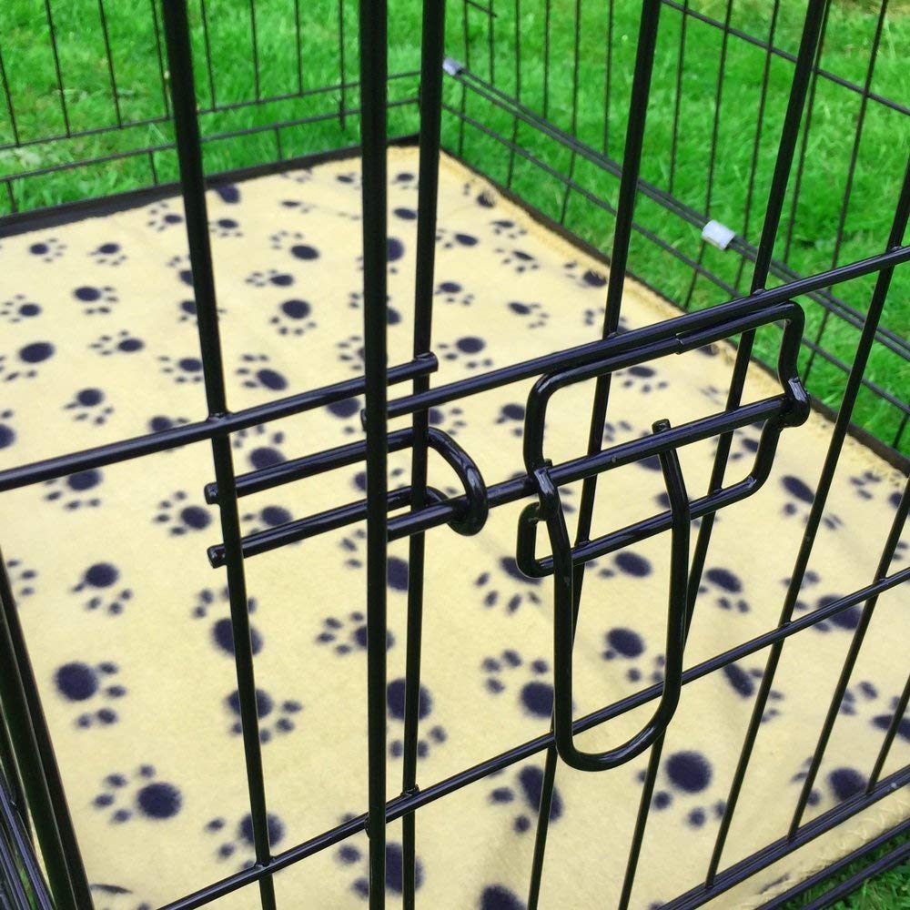 Pet Dog Puppy Cat Metal Foldable Carry Transport Training Cage Crate (121L x 76W x 82H CM)
