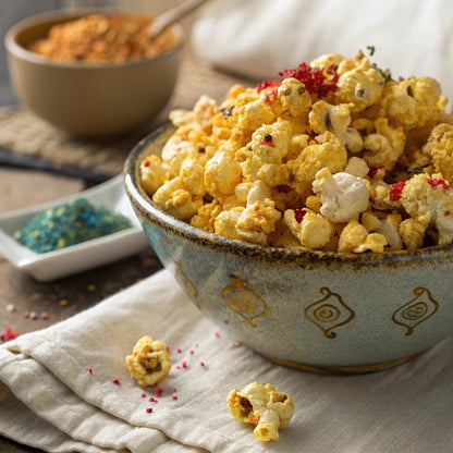 Game Day Movie Night Popcorn Gift Set Gifts For Men Family Gifts Party Supplies, 5 Non-GMO Gourmet Popcorn Kernels and 5 Popcorn Seasoning Flavoring - 10 Pack