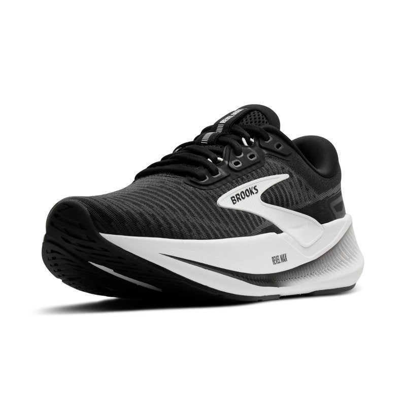 Brooks Women’s Revel Max Neutral Running & Walking Shoe - Black/Grey/White - 10 Medium