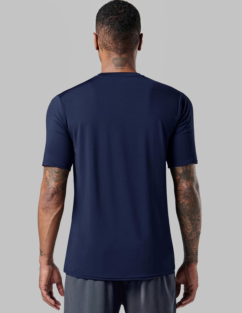 5 Pack Men’s Active Quick Dry Crew Neck T Shirts | Athletic Running Gym Workout Short Sleeve Tee Tops Bulk (Set 17, Medium)