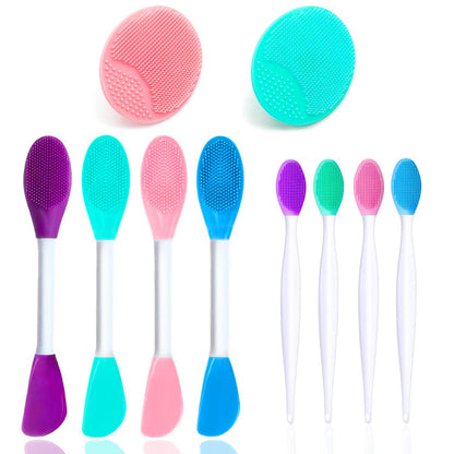 5PCS Silicone Scrubber Set, Lip & Face Cleansing Brush and 2PCS Exfoliating Face Brush for Men & Women