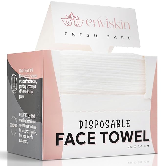 50 Disposable Face Towels Plant-Based Makeup Remover Wipes