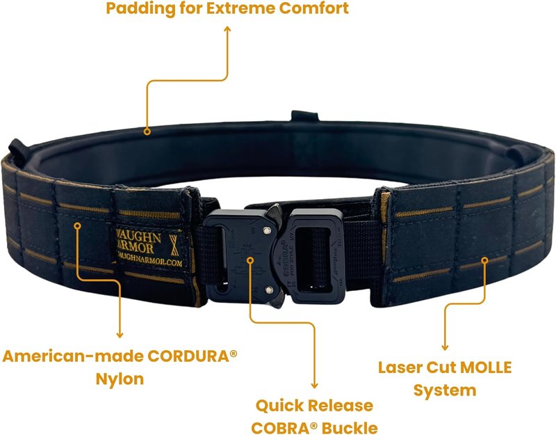 Battle Belt - Tactical Cordura® Nylon with Genuine COBRA® Buckle | Laser Cut Design
