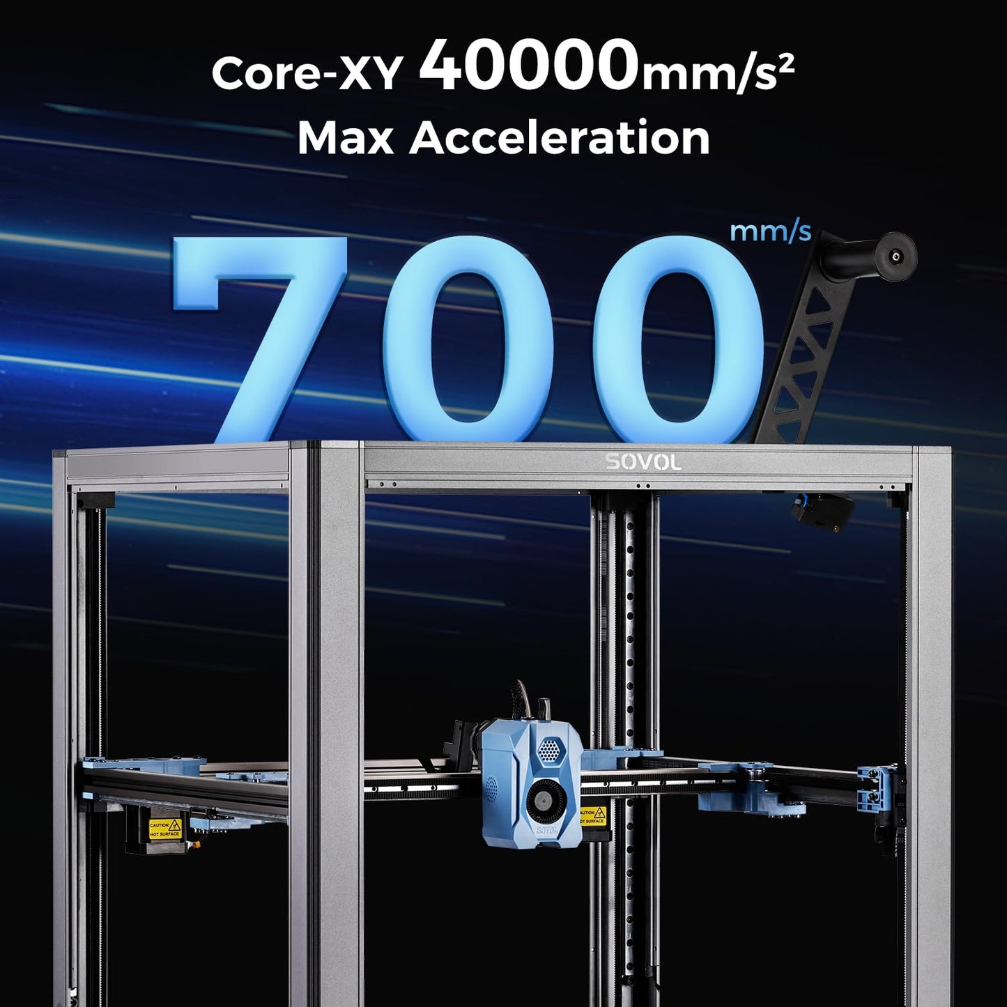 Sovol SV08 Core-XY 3D Printer Voron 2.4 Open Source, Max 700mm/s High Speed 3D Printers with 300℃ Clog-Free Hotend and Camera, Auto Leveling with 4 Independent Z Motors,Print Size 350x350x345 mm