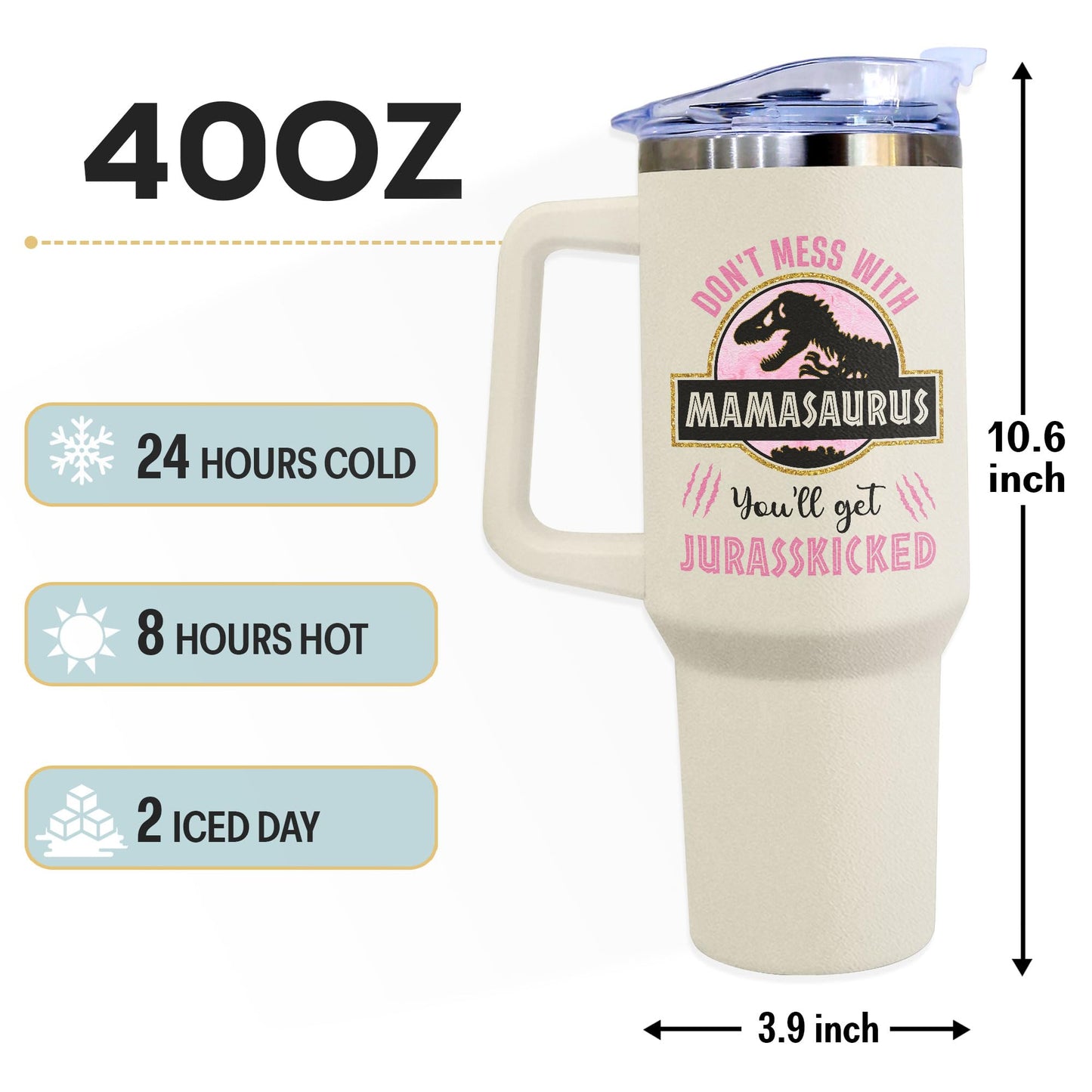 Gifts for Mom from Daughter, Son - Christmas Gifts for Mom, Wife, Women - Moms Birthday Gift Ideas, Cool Birthday gifts for Moms, Mothers - Best mom Tumbler, 40 Oz Stainless Steel moms Coffee Cup
