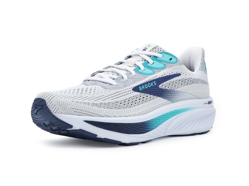 Brooks Men's Ghost 17 White/Beacon Blue/Ipanema 8.5 Medium