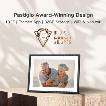 Digital Picture Frame, 10.1'' Frameo Digital Frame Wifi, 32GB Memory, 1280*800 HD Touch Screen Digital Photo Frame, Wall Mountable, Auto-Rotate, Share Instantly, Wedding, Birthday Gifts for Women, Mom