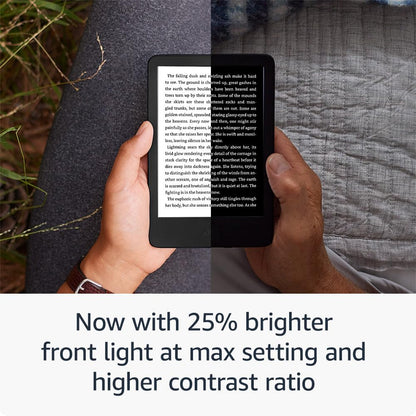 New Amazon Kindle (16 GB) – Lightest and most compact Kindle with glare-free display, faster page turns, adjustable front light and long battery life – Without Ads – Black
