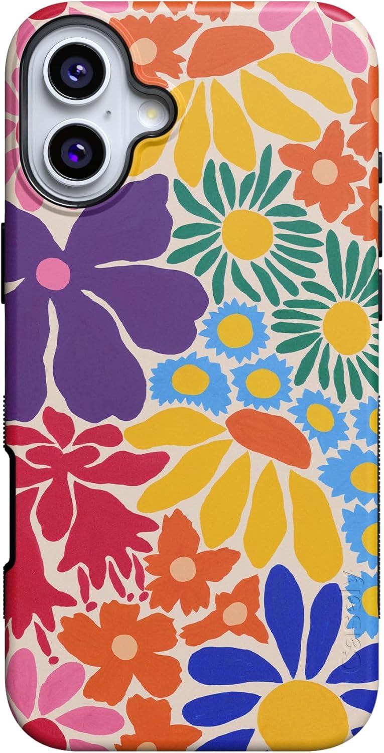 Casely iPhone 16 Case | Nantucket Cottage | Blue Hydrangea | Compatible with MagSafe | Bold Protective Design