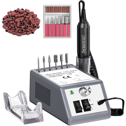 20000RPM Electric Nail Drill Professional Nail File Drill Acrylic Nails Kit for Manicure Gel Nail Polish Remover with 1 Pack of Sanding Bands(Pink)