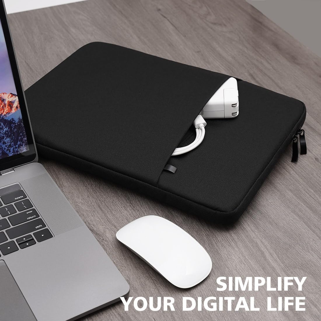 NIDOO 14 Inch Laptop Sleeve Case Protective Bag Cover for 14" MacBook Pro M4/ Surface Laptop Studio 2/ ThinkBook 14/ ThinkPad L14 E14 T14s T14 P14s/ IdeaPad Slim/Pro 5/ Yoga 7 9i/ XPS 14, Black