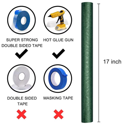 WRAPAHOLIC Green Wrapping Paper Roll - Mini Roll - 17 Inch x 16.5 Feet - Reversible Green and Black for Christmas, Birthday, Wedding, Baby Shower