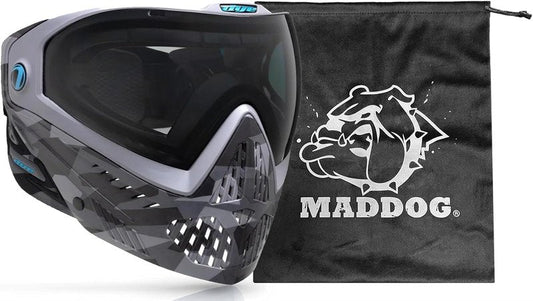Maddog Dye i5 Thermal Anti-Fog Paintball Mask - Safety Certified Goggle System with Microfiber Bag