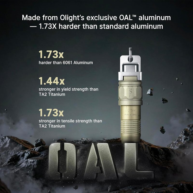 OLIGHT Ultra Rechargeable EDC Flashlight - 80 Lumens Mini LED Keychain Light | Olive Green for Everyday Carry