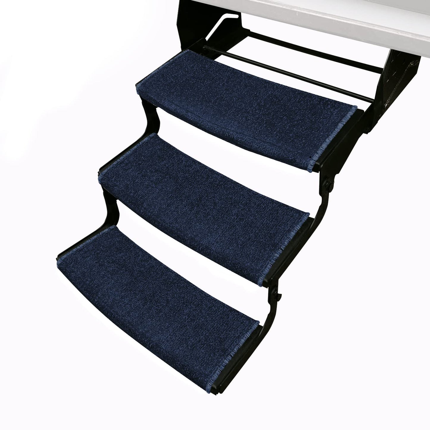 Prest-O-Fit 3-Pack 2-4048 Wraparound Radius RV Step Rug Imperial Blue 22 in. Wide