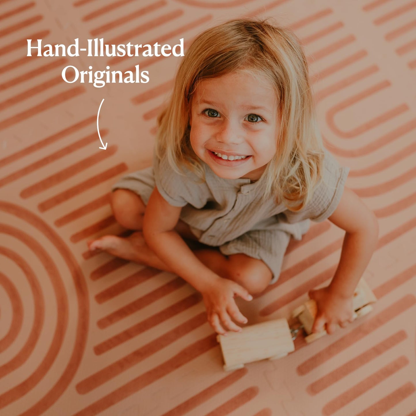 Toddlekind Playmat - Premium Foam Playmat, 4 x 6 feet, 6 Tile Extra Thick Foam Floor Puzzle Mat for Babies/Toddlers Stylish, Non-Toxic, Odorless. Perfect for Tummy Time & Play. 0m+ (Rustic Tan)