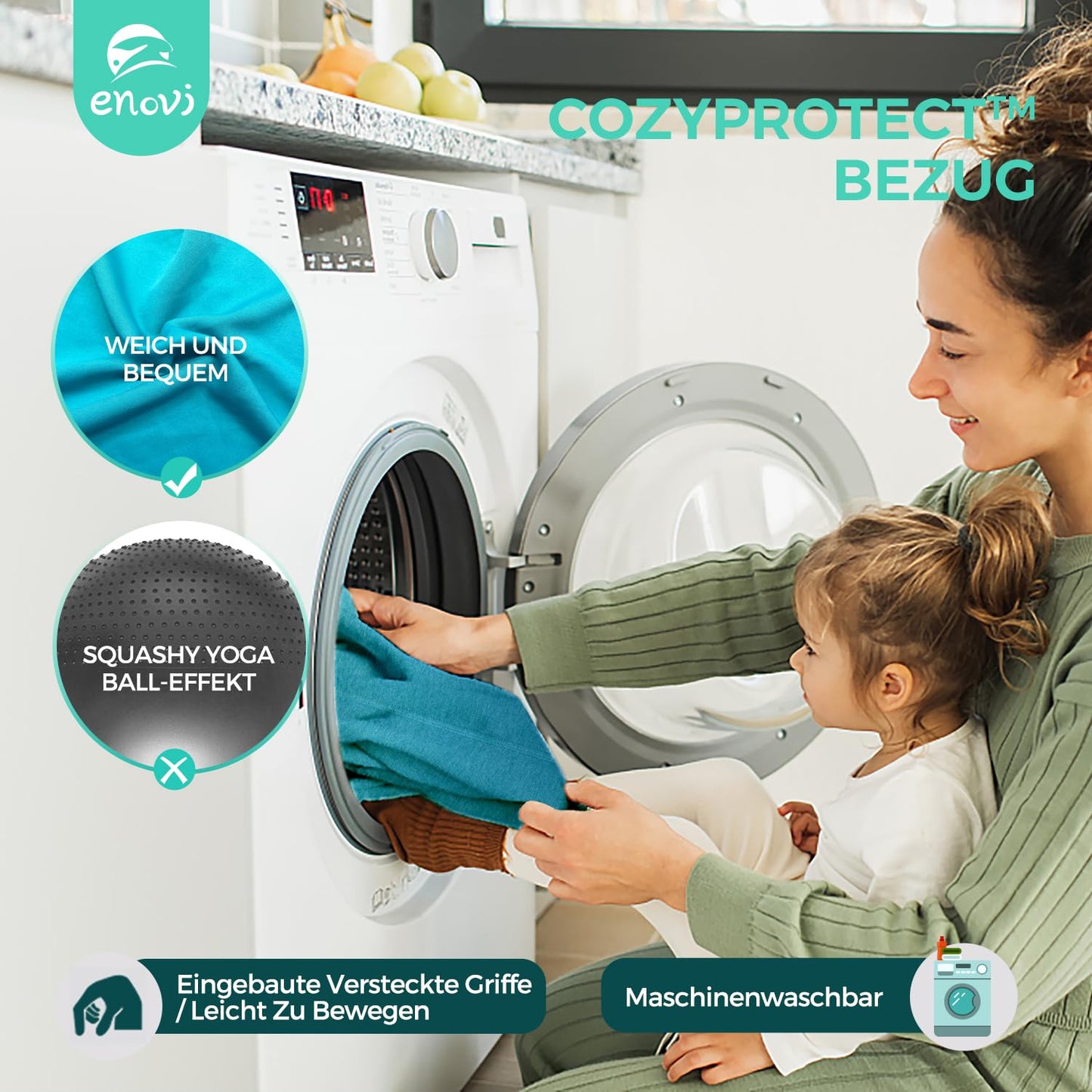 ENOVI ProBalance Deepspace Grey Yoga Ball Chair, 65cm, FG