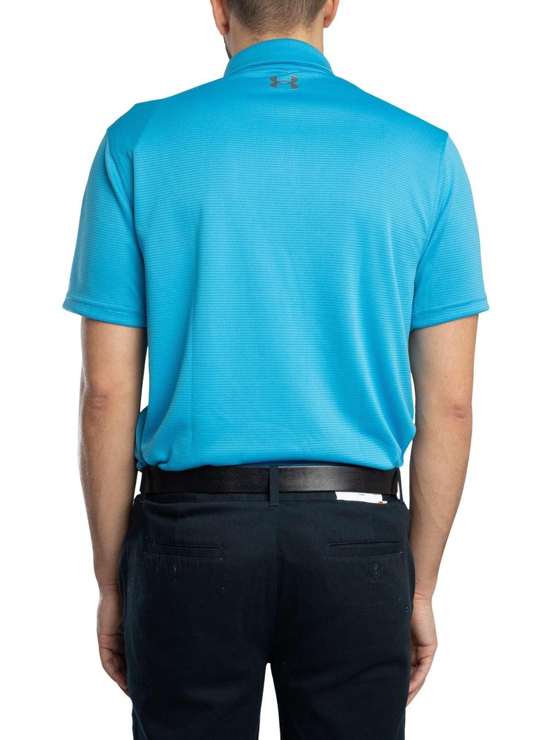 Under Armour Men's Tech Golf Polo, (453) Ether Blue / / Pitch Gray, Small