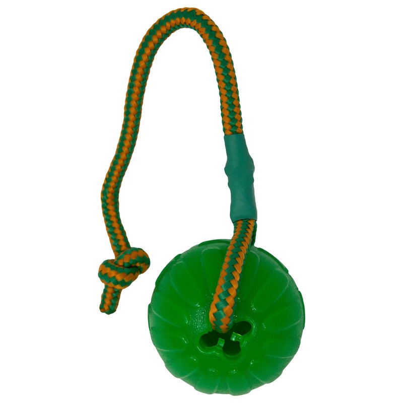 Starmark Everlasting Fun Ball on a Rope Dog Toy,Greens,Medium/Large