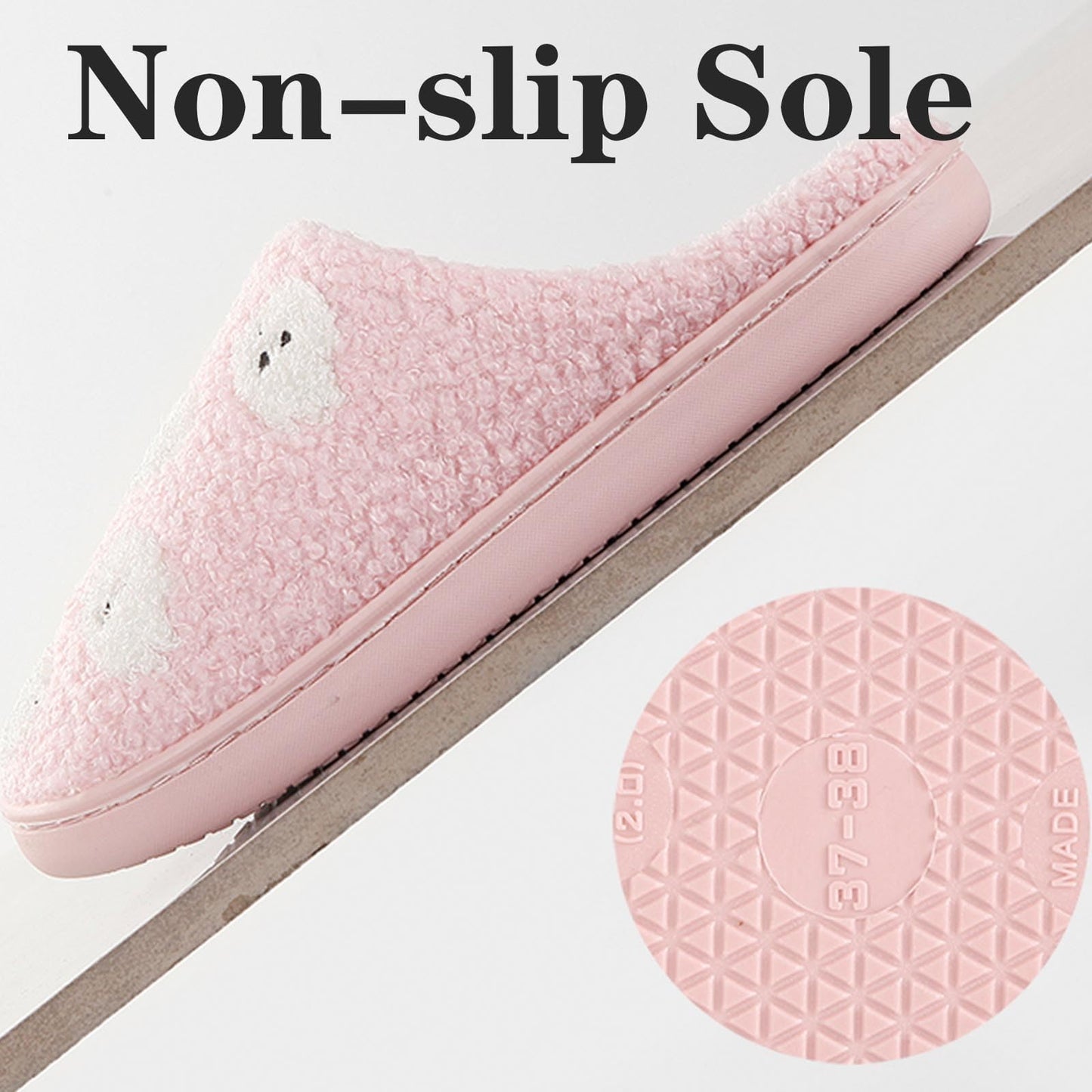 HIPINISS Halloween Slippers Skull for Women Men GhostFace Plush Warm Slippers Indoor Outdoor Memory Foam House Home Winter Shoes,Pink Skull 41-42