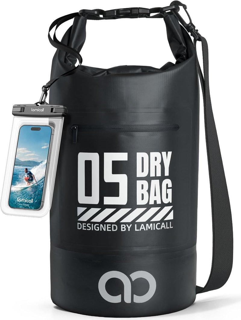Lamicall Waterproof Dry Bag - Durable Floating 5L/10L/20L/30L/40L with Phone Pouch | Ideal for Kayaking, Paddle Boarding, Hiking, Fishing