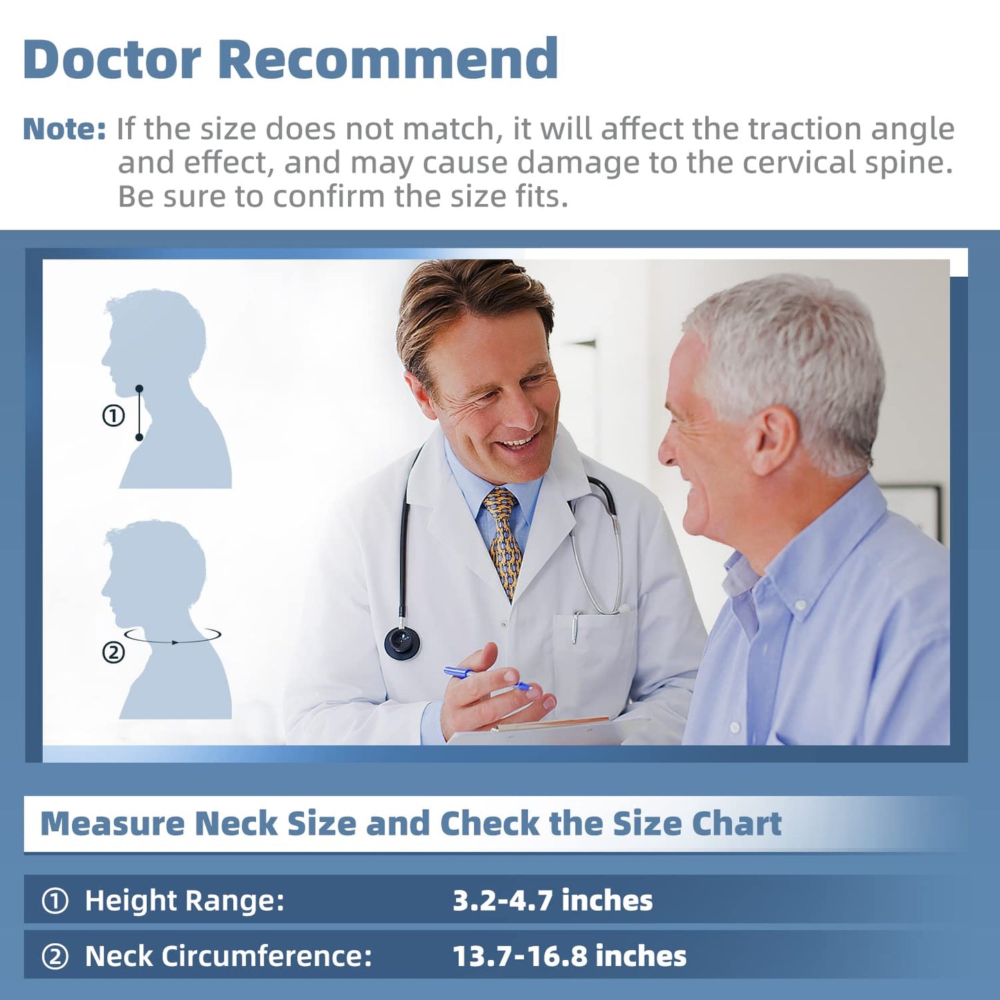 Cervical Neck Traction Device, Home Use Neck Traction Device with Electric Air Pump, Easy to Wear and Fully Adjustable