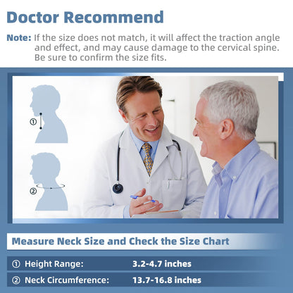 Cervical Neck Traction Device, Home Use Neck Traction Device with Electric Air Pump, Easy to Wear and Fully Adjustable
