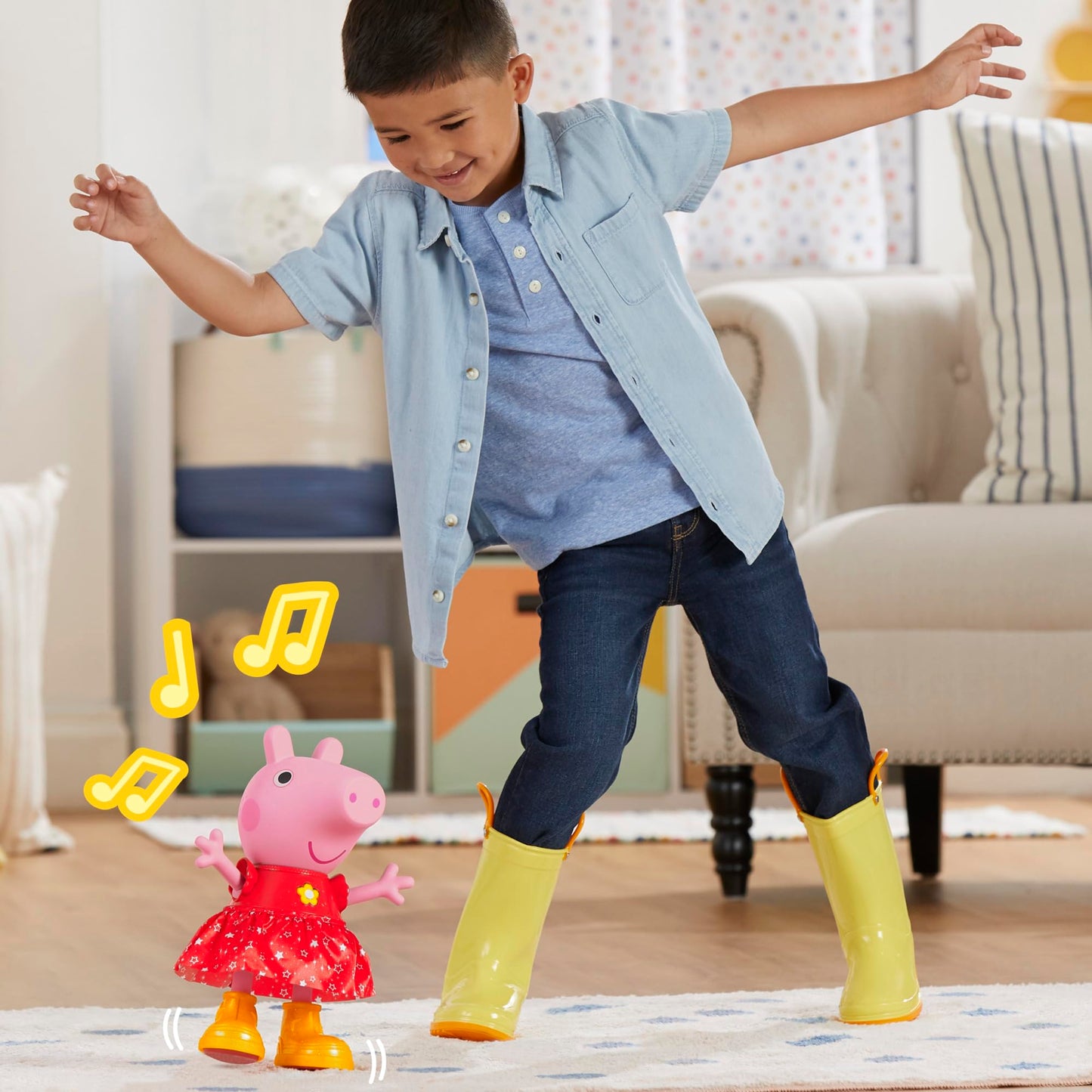 Peppa Pig Peppa’s Muddy Puddles Party Doll, Yellow