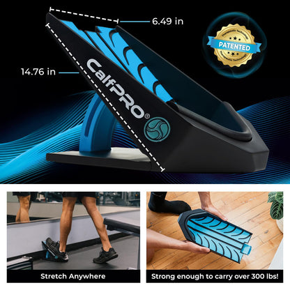 CalfPRO® Leveraged Calf Stretcher for Plantar Fasciitis Relief. Deep Heel Lock Stretch Device for Tight Calves, Achilles, Hamstrings, & Foot Pain. Portable Mobility Tool for Athletes & Everyday Use