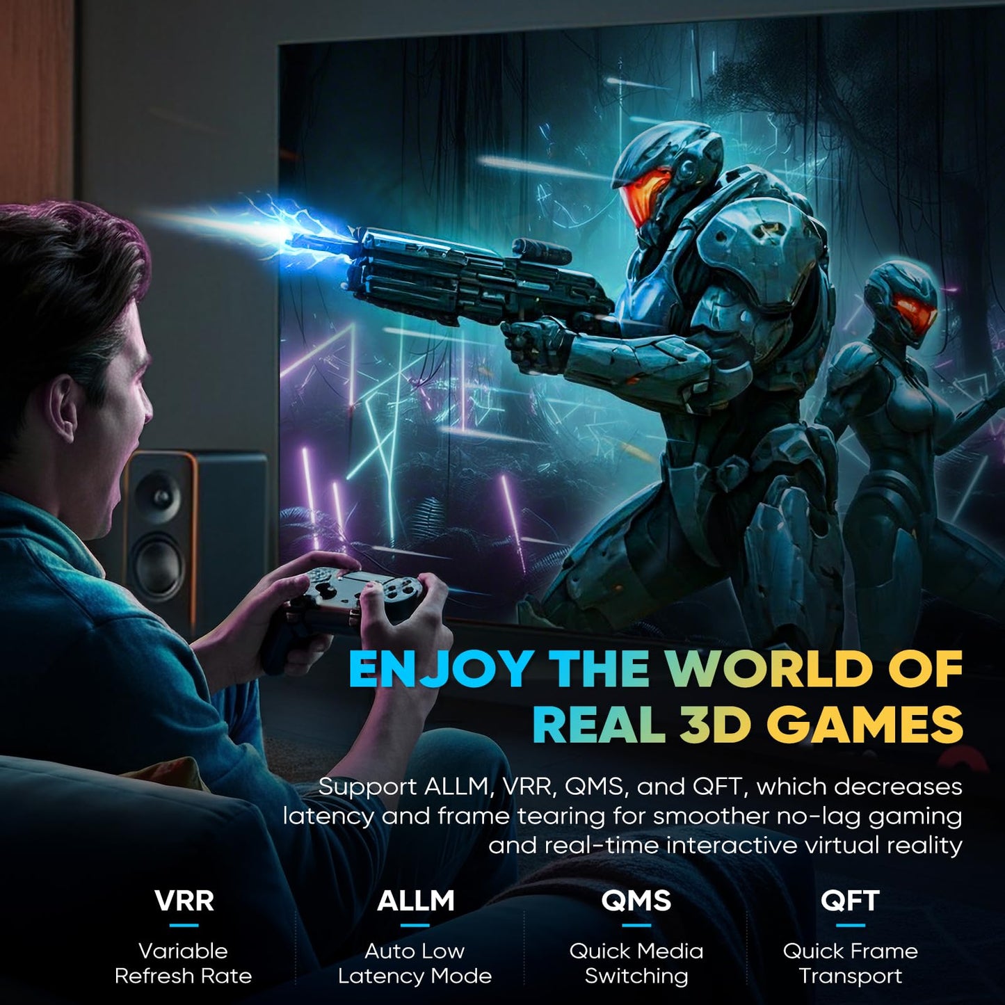 10K 8K HDMI Cable, 1.5FT, 3.3FT, 6.6FT, 10FT, 16FT, 20FT, 25FT Heavy Duty High-Speed Braided HDMI Cable, Professional HDMI Cord, 48Gbps, 4K@120Hz, 8K@60Hz, HDR, DTS:X, HDCP 2.2/2.3