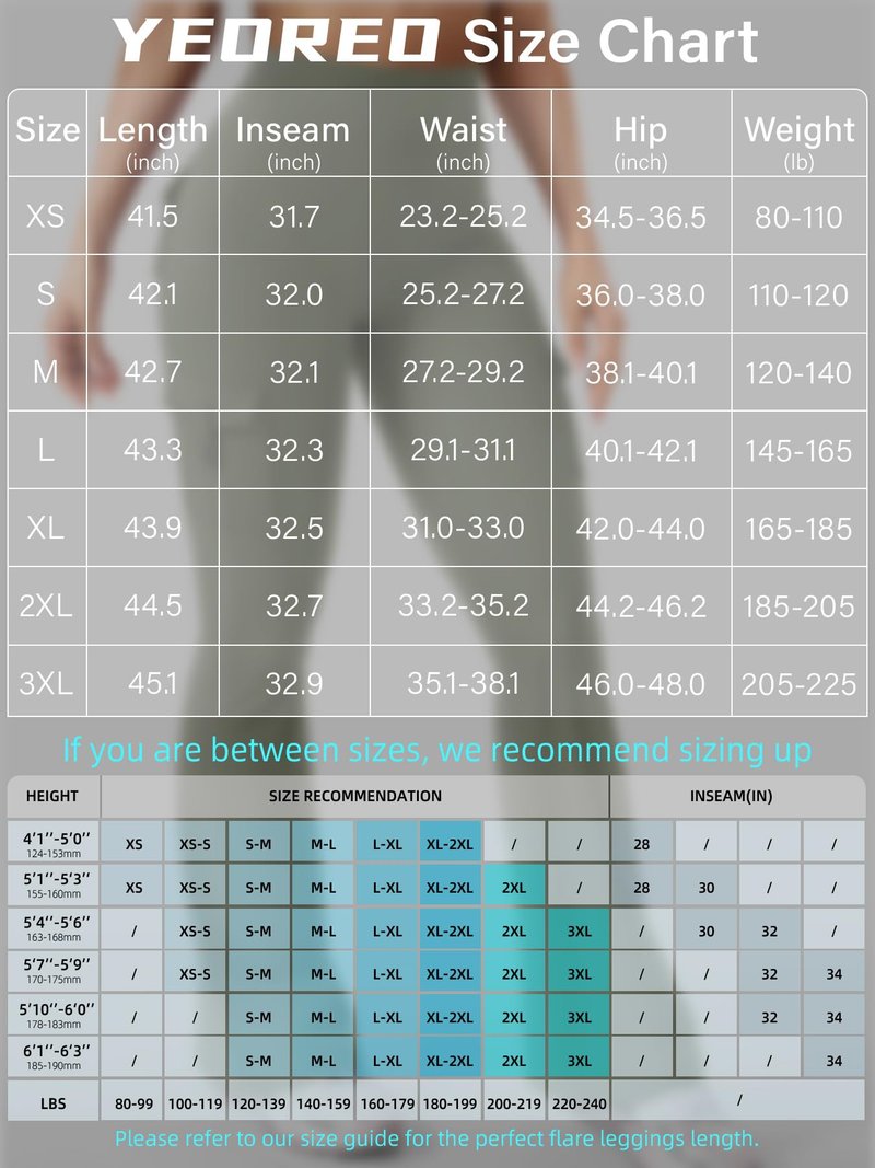 YEOREO CoreFlex Women Workout Flare Leggings with Pockets Hidden Scrunch High Waisted Cargo Gym Yoga Leggings Light Army Green XXL