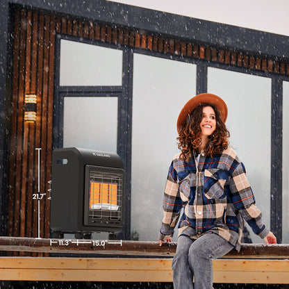 Gasland MHA18BN Propane Radiant heater, 18,000 BTU Warm Area up to 450 sq. ft, Portable LP Gas Heater for Garages, Workshops and Construction Sites, Ultra Quiet Propane Heater with LP Regulator Hose