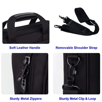 Taygeer Laptop Bag 15.6 Inch, Business Laptop Bags for Men Messenger Briefcase for Men Office Case 15 Inch Carry Case Computer Document Handbag for School, Work, Uni, Black