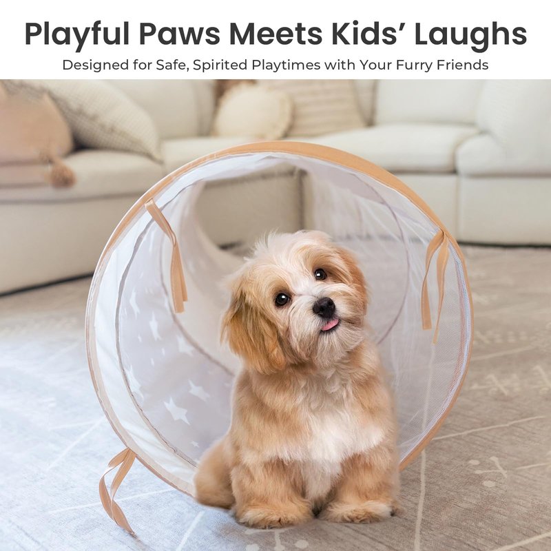 Tiny Land Tunnel Toys for Toddlers, 69" x 18" Baby Tunnel Crawl Indoor, Play Tunnel for Kids to Crawl Through, Pop Up Dog Tunnel, Baby Outdoor Toys