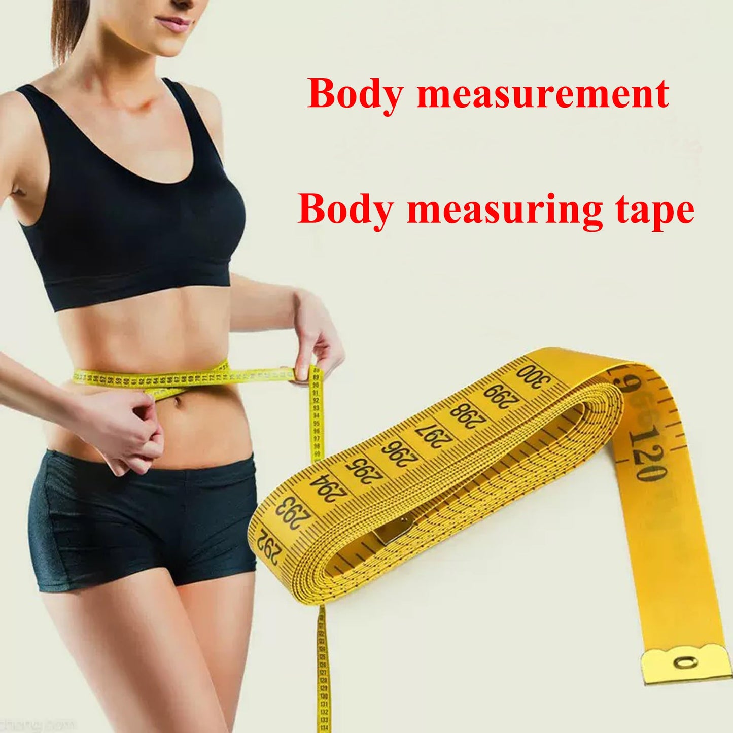 Soft Tape Measure Double Scale Measuring Tape Body Sewing Flexible Tailor Craft Vinyl Ruler for Weight Loss Medical Body Measurement, Has Centimetre Scale on Reverse Side (2pcs Yellow-60 inch)