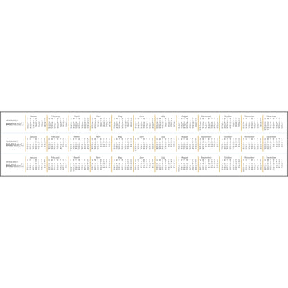 AT-A-GLANCE AW602028 WallMates Self-Adhesive Dry Erase Monthly Planning Surface, 36 x 24 , Gray/White/Orange