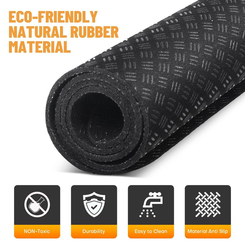 Upgrade Double-Sided Non-Slip Workout Mat for Elliptical Leg Exerciser, Exercise Mat for Under Desk Elliptical Floor Protection