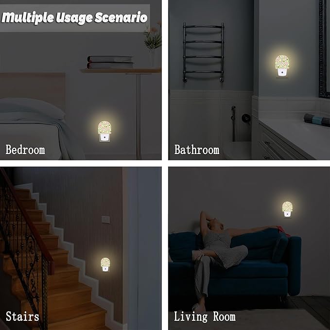 Cute Pink Avocado Night Light for Kids, Heart Shaped Avocado Night Light Plug in with Dusk to Dawn Sensor, 0.5w Energy Saving Sleep Friendly Nightlight for Hallway Stairway Kitchen Bedroom