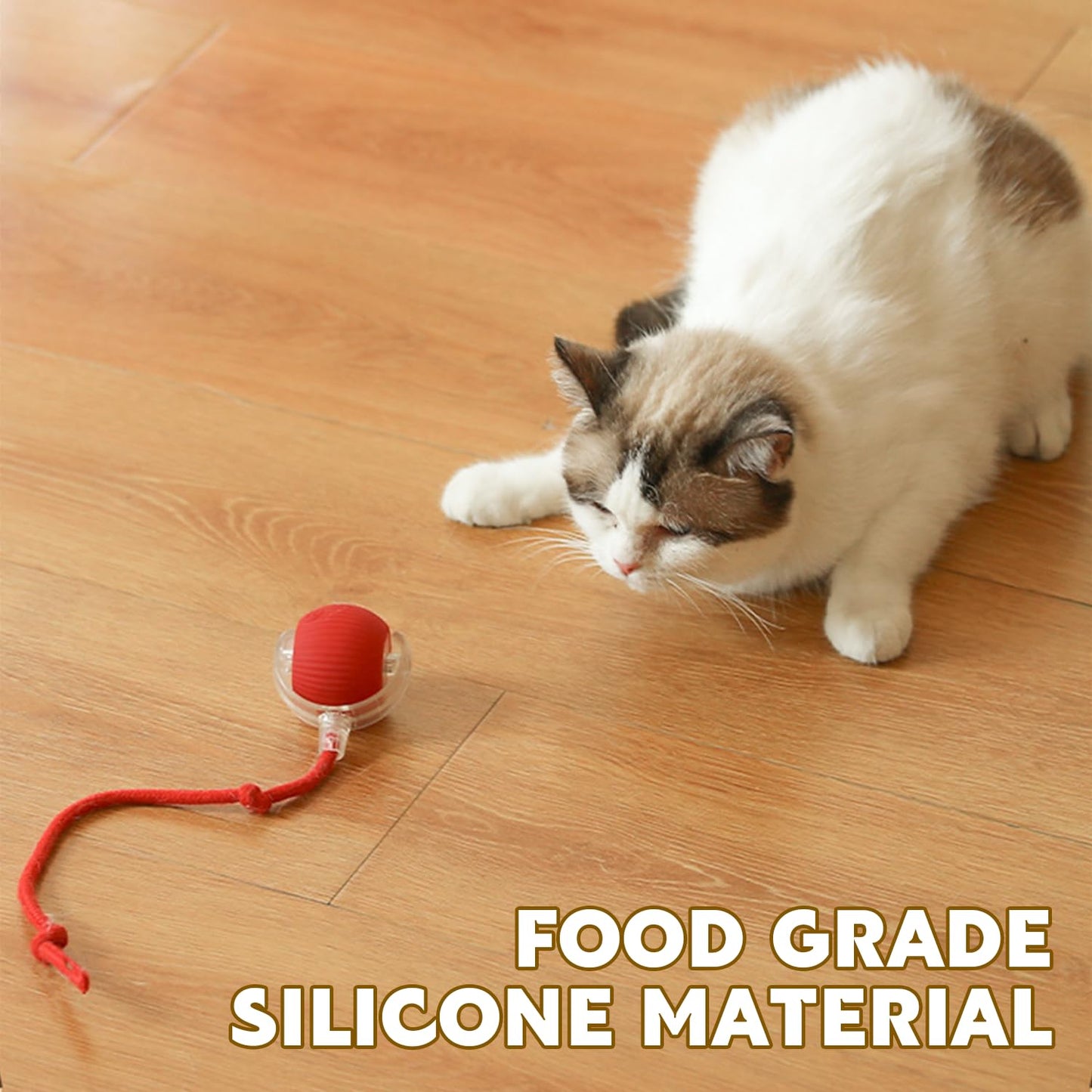 DVHNMK Chewie Viral Rolling Pet Ball, Interactive Cat & Dog Toy, 360 Smart Automatic Rolling Ball (Grey)