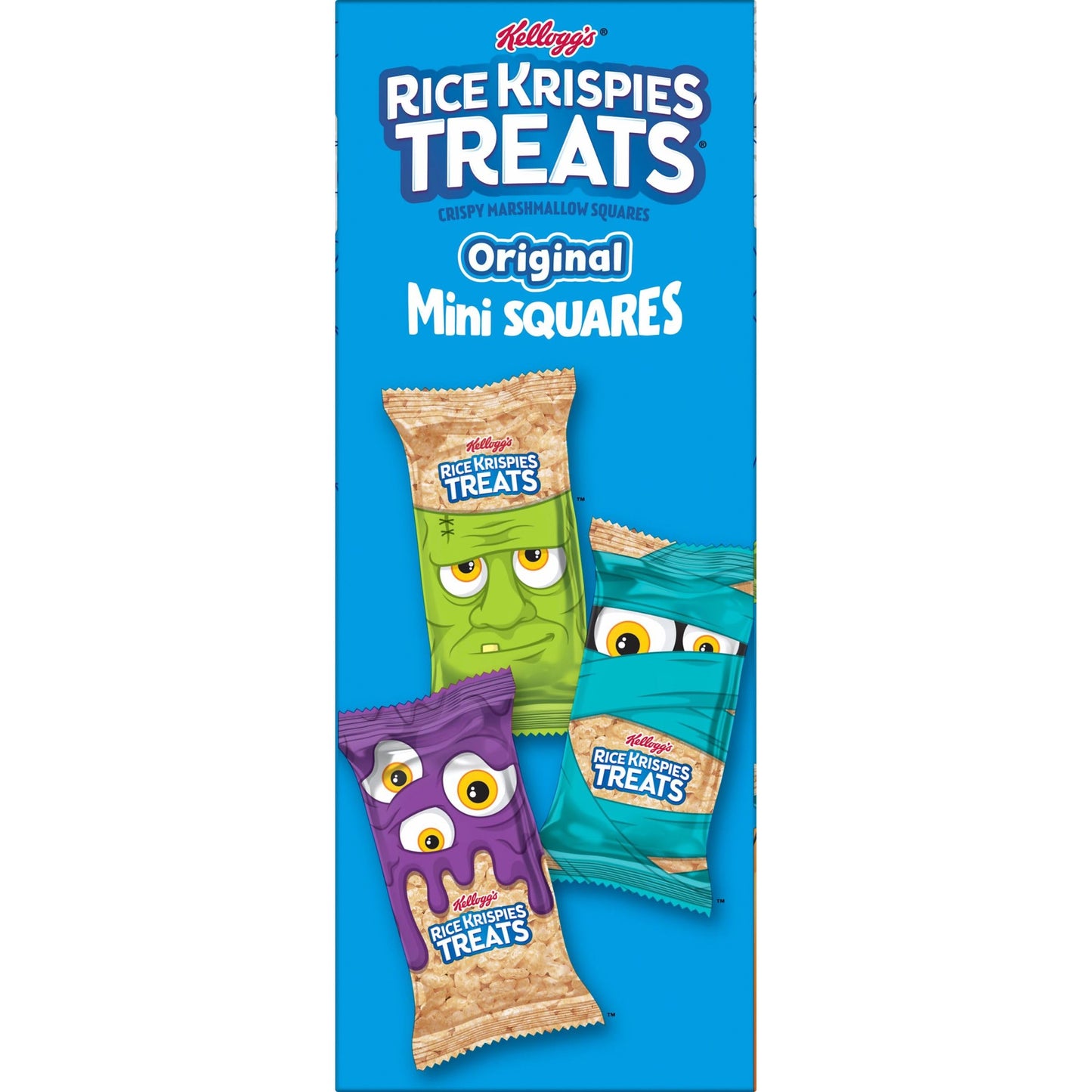 Rice Krispies Treats Crispy Mini Marshmallow Squares, Trick-or-Treat Snacks, Halloween Pack, Original, 23.2oz Box (60 Bars)