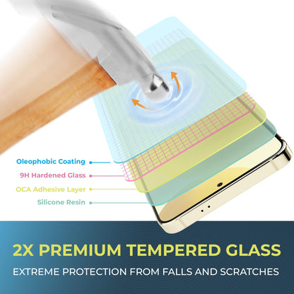 Power Theory Designed for Samsung Galaxy S21 FE 5G Screen Protector Tempered Glass [9H Hardness], Easy Install Kit, 99% HD Bubble Free Clear, Case Friendly, Anti-Scratch, 2 Pack