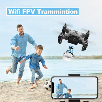 4DRC Mini Drone with 720p Camera for Kids and Adults, FPV Drone Beginners RC Foldable Live Video Quadcopter,App Control,3D Flips and Headless Mode,One Key Return,Altitude Hold,3 Modular Batteries