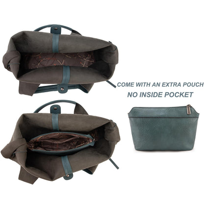 Montana West Purses and Handbags Slouchy Hobo Bags for Women Tassel Zipper Shoulder Top Handle Tote Vegan Leather MWC2-195GN