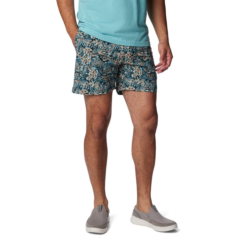 Columbia Men's PFG Rambler Water Short, Midnight Teal Tunado, X-Small
