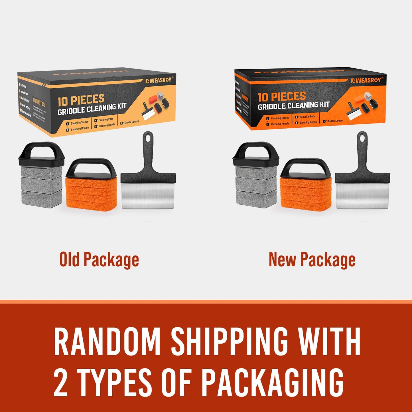 Griddle Cleaning Kit for Blackstone, Flat Top Grill Cleaning Kit with Grill Stone, Griddle Scraper & Griddle Brush Easy to Remove Stain